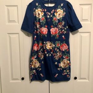 Embroidered Blue Dress